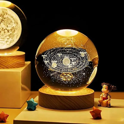 Create a Warm and Romantic Atmosphere with this Solar System Crystal Ball Night Light