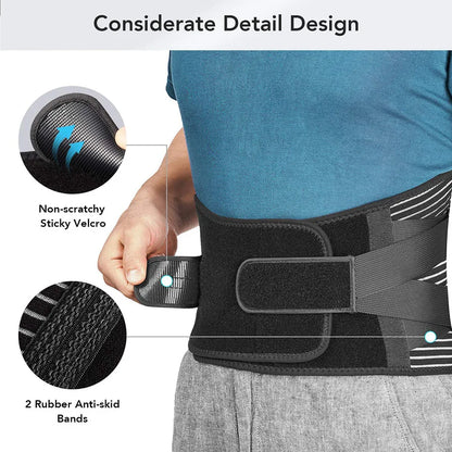 Get Relief from Lower Back Pain with the Lower Back Brace with 6 Stays Anti-skid Orthopedic Lumbar Support