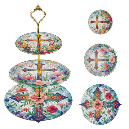 3-Tier Butterfly Organizer Rack DIY Diamond Painting Kit – Creative Crystal Display Shelf for Home & Craft Lovers
