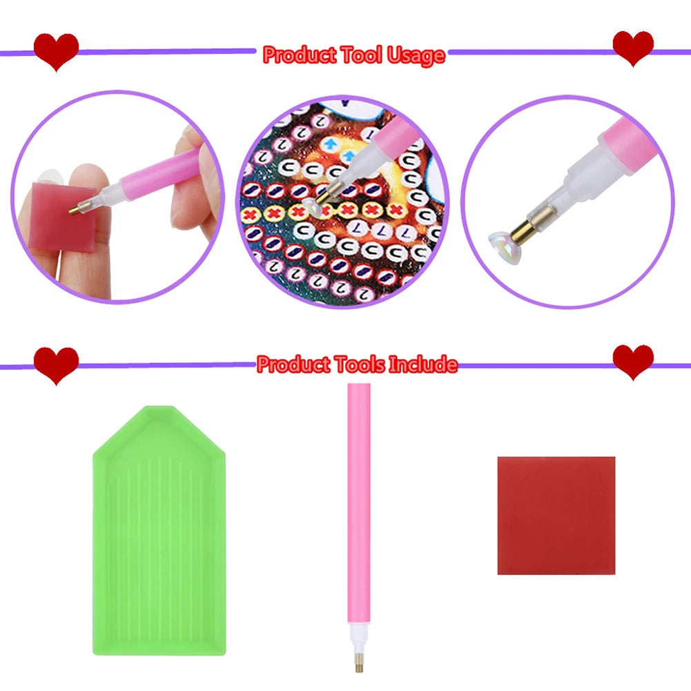 6pcs DIY 5D Diamond Art Greeting Cards – Handmade Rhinestone Embroidery Kit with Envelopes | Arts & Crafts for Birthday & Special Occasions