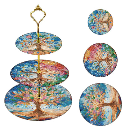 3-Tier Butterfly Organizer Rack DIY Diamond Painting Kit – Creative Crystal Display Shelf for Home & Craft Lovers