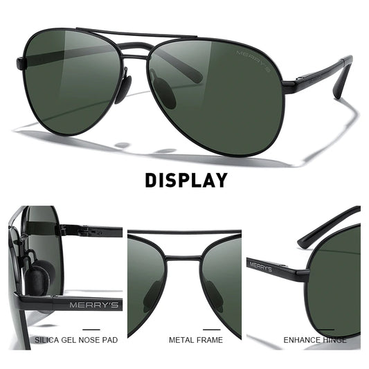 Classic Polarized Pilot Sunglasses – Stylish Gradient Lens Eyewear for Men & Women (Model S8268)