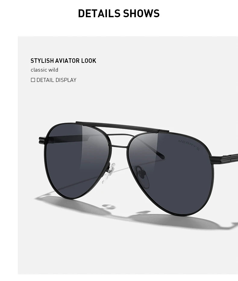 Classic Pilot Polarized Sunglasses – Model S8580