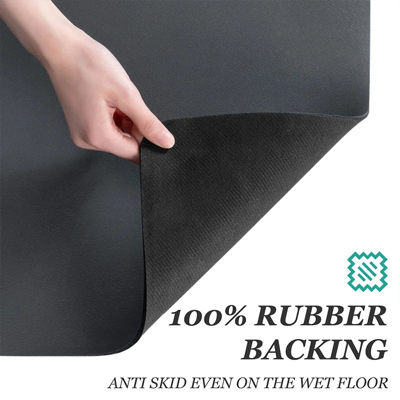 Super Absorbent Large Kitchen Mat – Quick-Dry Dish Drying &amp; Coffee Drain Pad with Non-Slip Backing