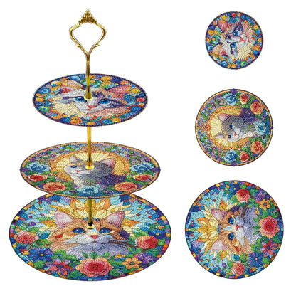 3-Tier Butterfly Organizer Rack DIY Diamond Painting Kit – Creative Crystal Display Shelf for Home & Craft Lovers