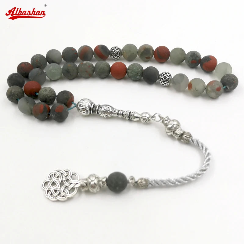 Tasbih Natural African Fancy Jasper 33 beads bracelet misbaha muslim prayer beads turkish accessories islamic Eid Ramadan gift