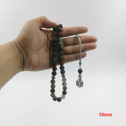 Tasbih Natural African Fancy Jasper 33 beads bracelet misbaha muslim prayer beads turkish accessories islamic Eid Ramadan gift
