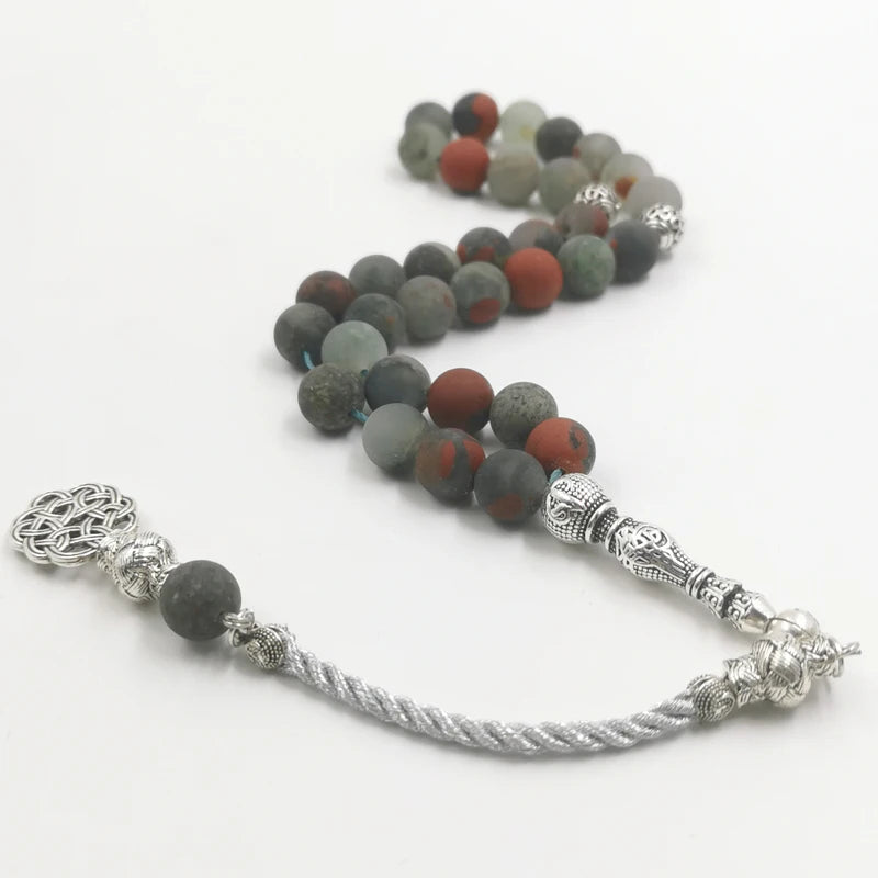 Tasbih Natural African Fancy Jasper 33 beads bracelet misbaha muslim prayer beads turkish accessories islamic Eid Ramadan gift