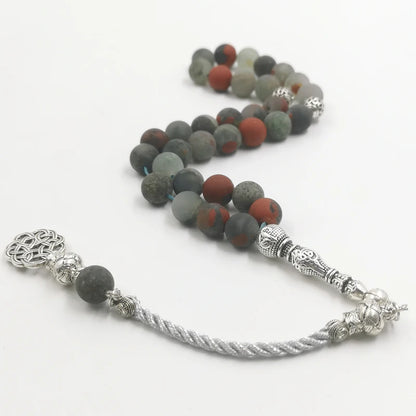 Tasbih Natural African Fancy Jasper 33 beads bracelet misbaha muslim prayer beads turkish accessories islamic Eid Ramadan gift
