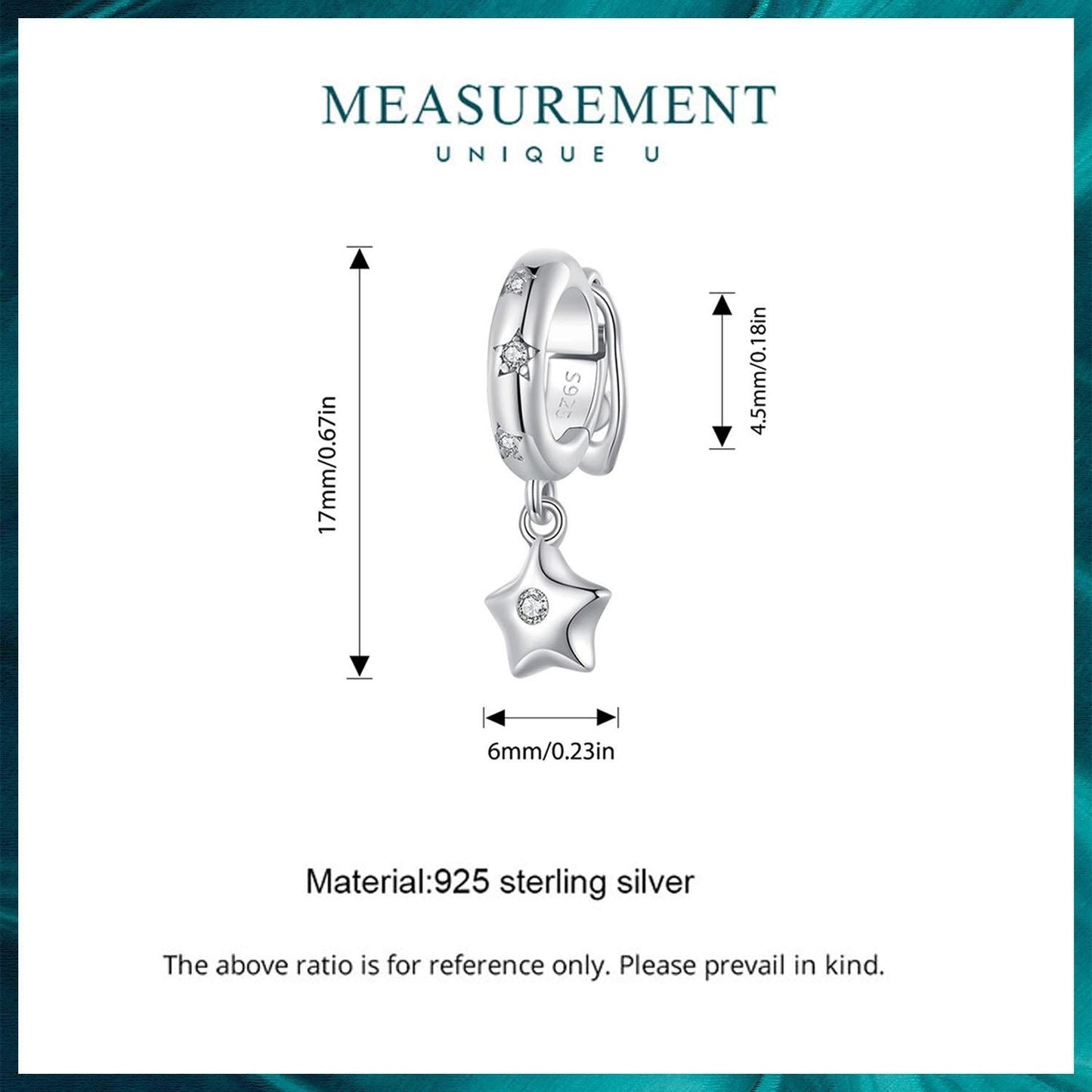 Pentagram Spacer Bead For Jewelry