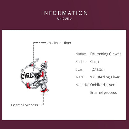 925 Sterling Silver Drummer Beads For Diy Bracelets & Necklaces