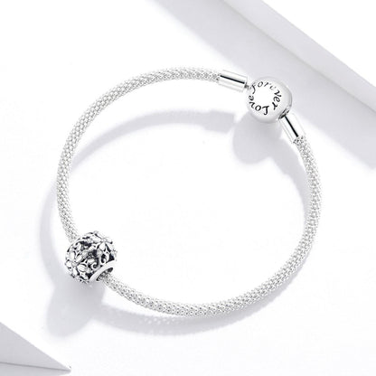 925 Sterling Silver Snowflake Beads For Diy Bracelets & Necklaces