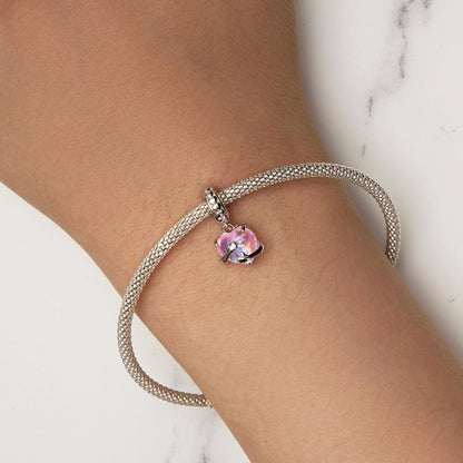 925 Sterling Silver Scc2540 Heart Pendant For Diy Bracelets