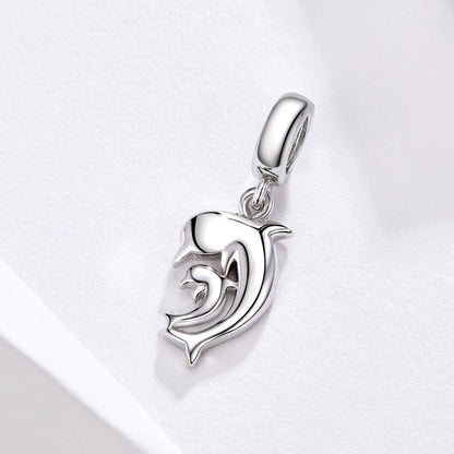 925 Sterling Silver Dolphin Pendant For Bracelet Or Necklace
