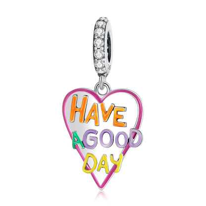 925 Sterling Silver Diy Heart Pendant For Bracelet Or Necklace