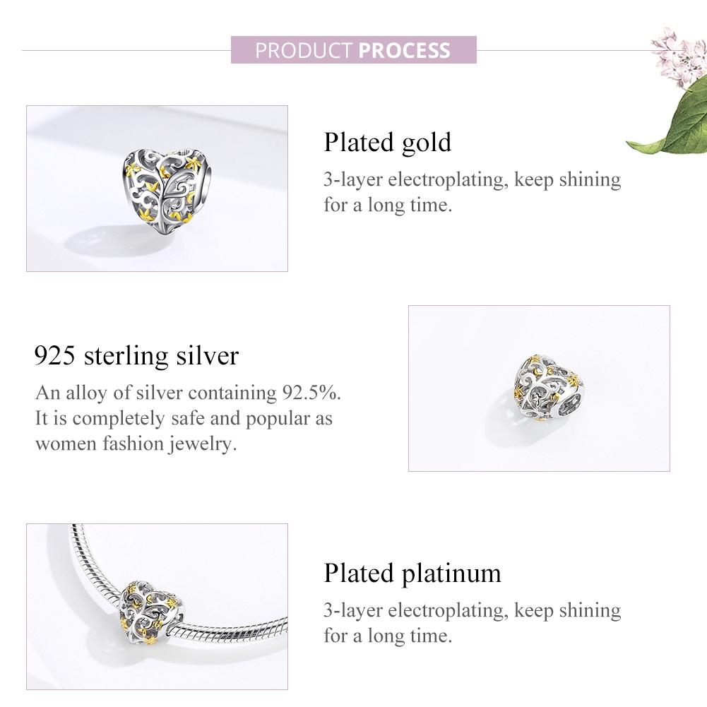 925 Sterling Silver Tree Of Life Beads For Diy Bracelets