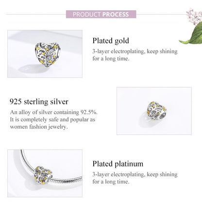 925 Sterling Silver Tree Of Life Beads For Diy Bracelets