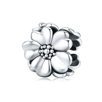 925 Sterling Silver Flower Beaded Bracelet Accessory