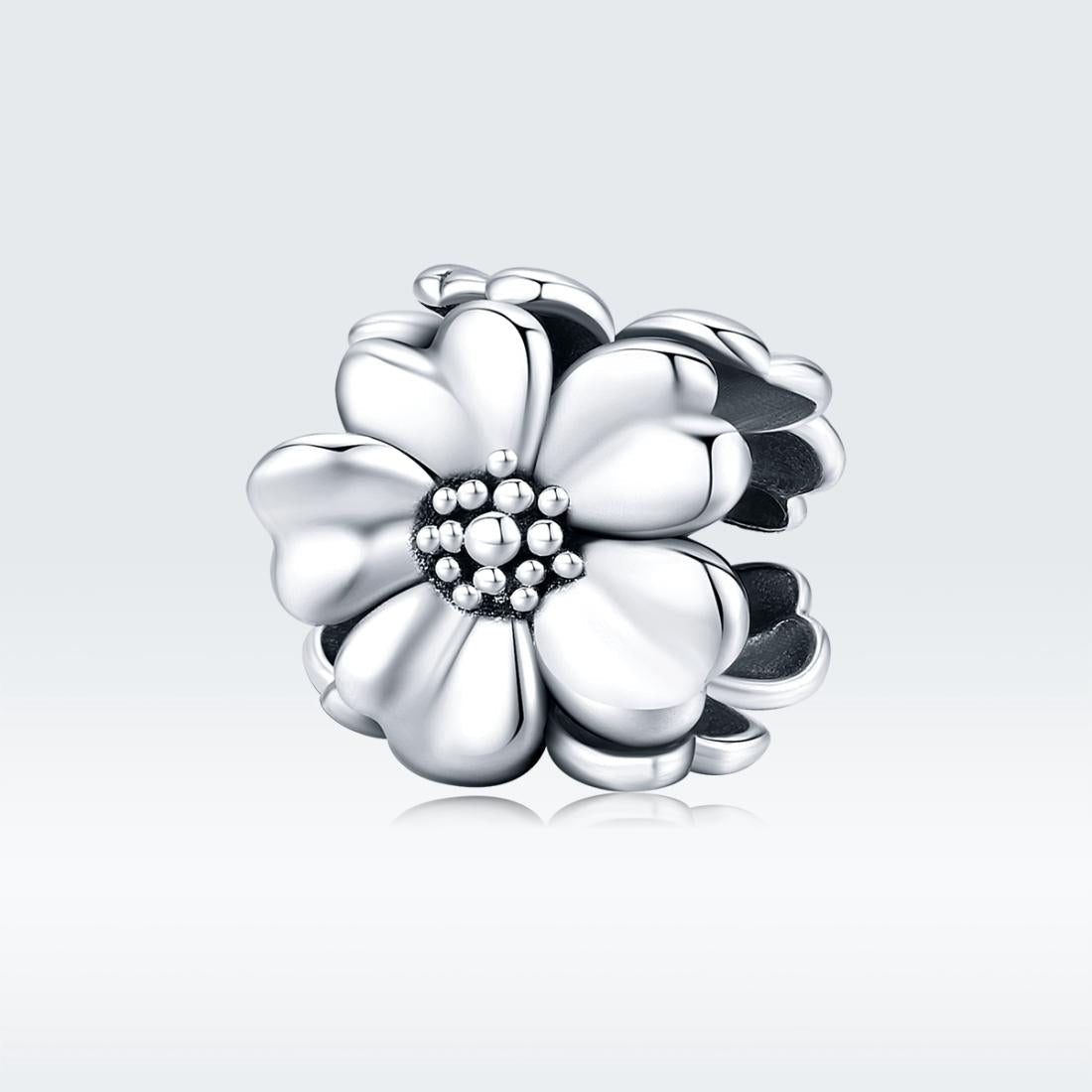 925 Sterling Silver Flower Beaded Bracelet Accessory