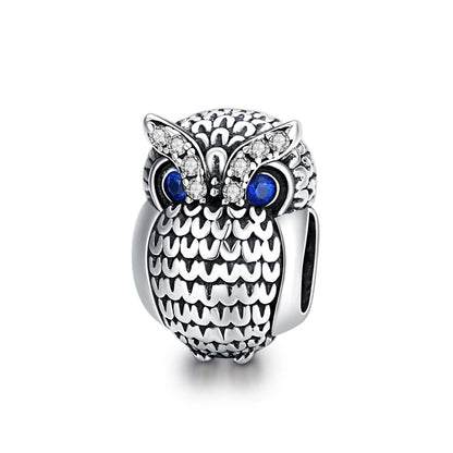 925 Sterling Silver Owl Beads For Diy Bracelets & Necklaces