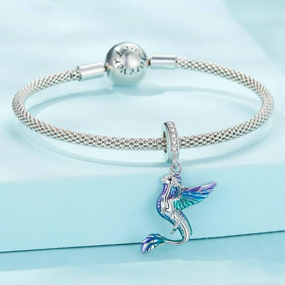 925 Sterling Silver Dragon Bracelet With Zircon Beads