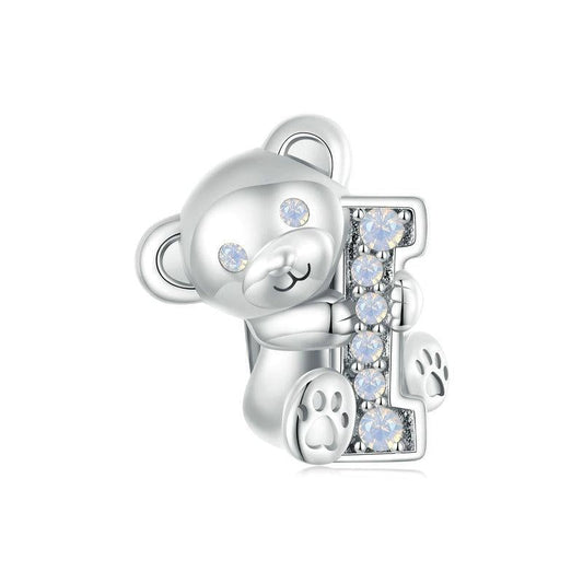 925 Sterling Silver Valentine'S Day Bear Beaded Diy Jewelry
