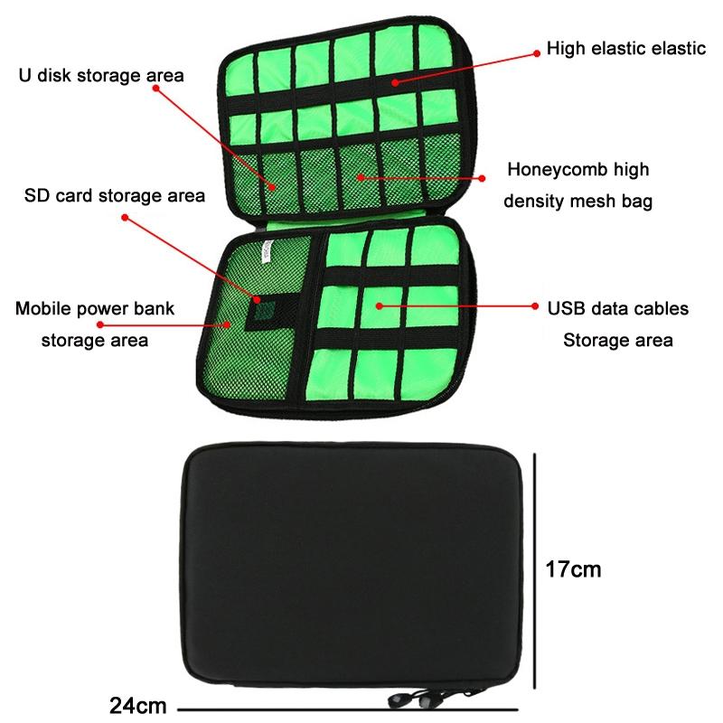 Portable Mobile Phone u Disk Storage Bag - Multifunctional Blue