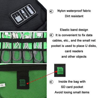 Portable Mobile Phone u Disk Storage Bag - Multifunctional Blue