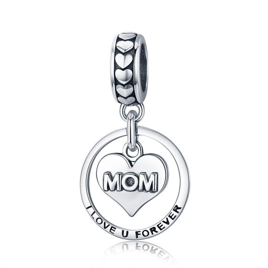 925 Sterling Silver Mothers Love Bead For Diy Bracelet Perfect Mother'S Day Gift Style - Bead