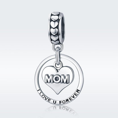 925 Sterling Silver Mothers Love Bead For Diy Bracelet Perfect Mother'S Day Gift Style - Bead