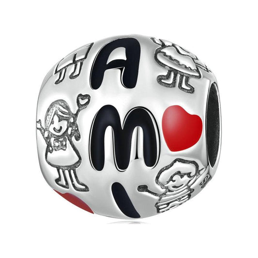 925 Sterling Silver Colourful Family Bracelet