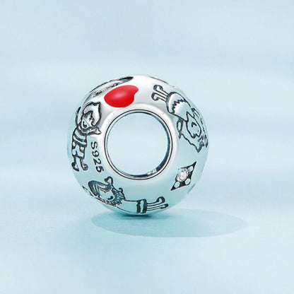 925 Sterling Silver Colourful Family Bracelet