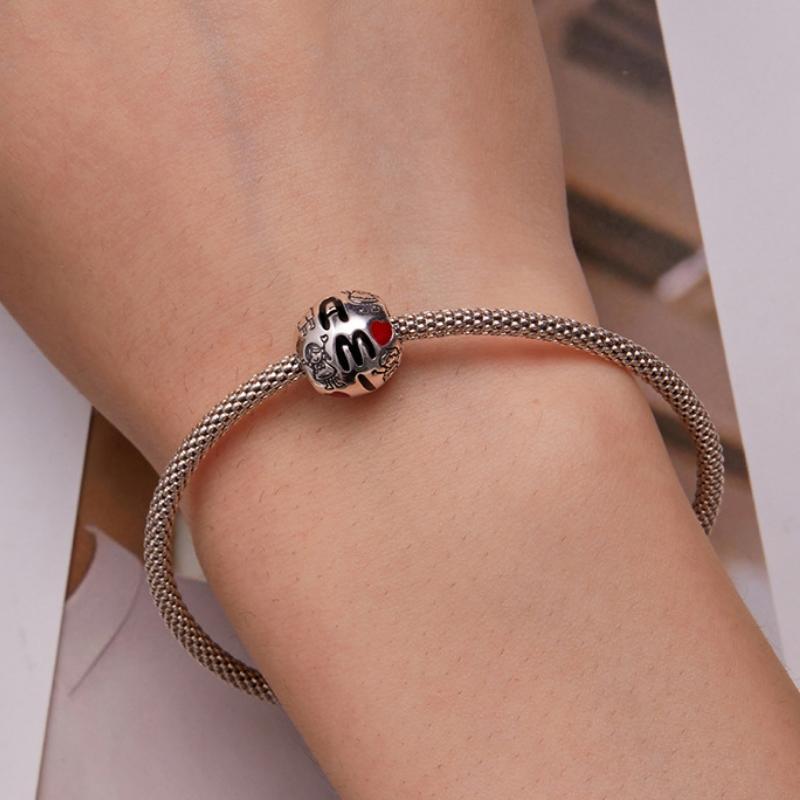 925 Sterling Silver Colourful Family Bracelet