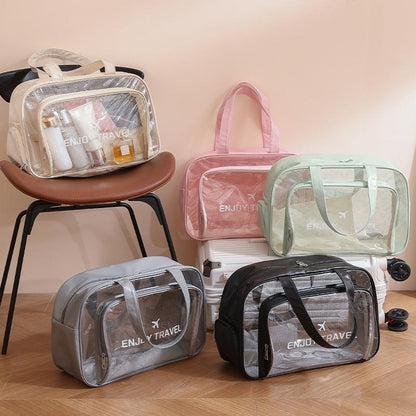 Beige Waterproof Beach Bag For Toiletries Cosmetics L For Swimming Travel - Pink With Shoe Warehouse