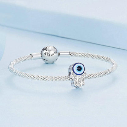 925 Sterling Silver Zircon Hand Of Fatima Bracelet