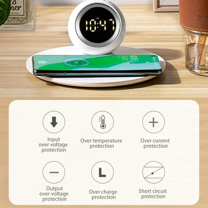 15W Rotatable Night Light Fast Charger Wheat - White