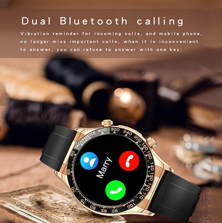 Smart Bluetooth Calling Watch With Nfc Function - Black Silicone