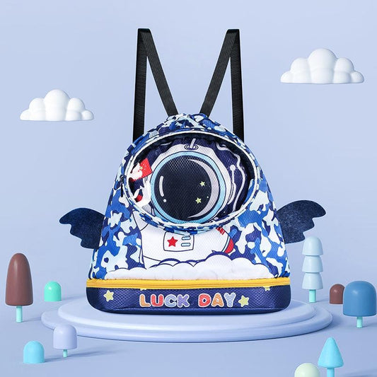 Kids' Cartoon Swim Bag Waterproof Dry / Wet Portable - Large Astronaut