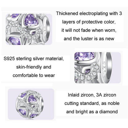 925 Sterling Silver Love Infinity Heart Zircon Bracelet