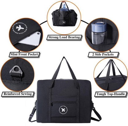 Foldable Travel Bag for Camping & Hiking - Large - Small Gray