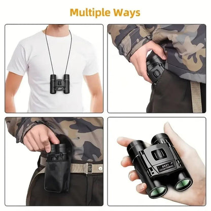 High-power Mini Binoculars for Low-light Night Vision 8x21