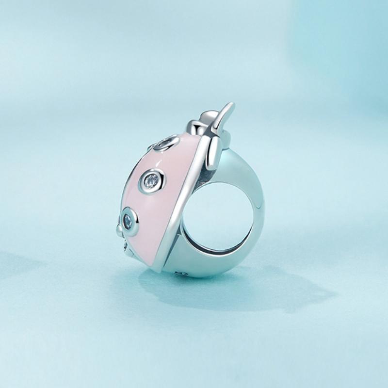 925 Sterling Silver Ladybug Bracelet With Beads