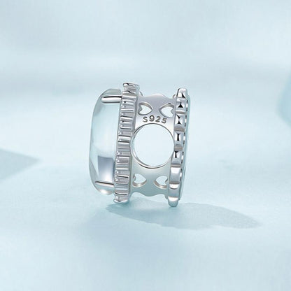 925 Sterling Silver Engraved Zirconia Bracelet