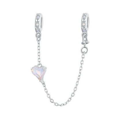925 Sterling Silver Love Safety Chain For Diy Beading