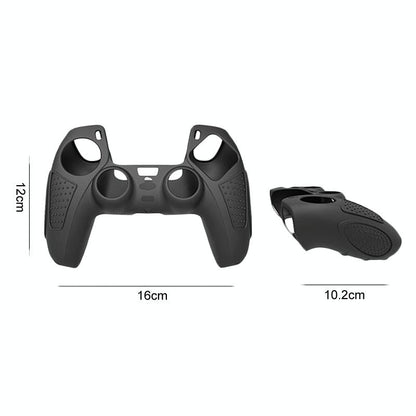 Black Silicone Protective Case for Ps5 Gamepad - Anti-skid Cover - White