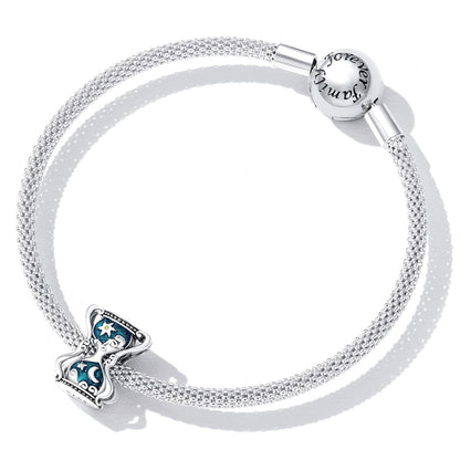 925 Sterling Silver Sun Moon Hourglass Beads Bracelet / Necklace Set