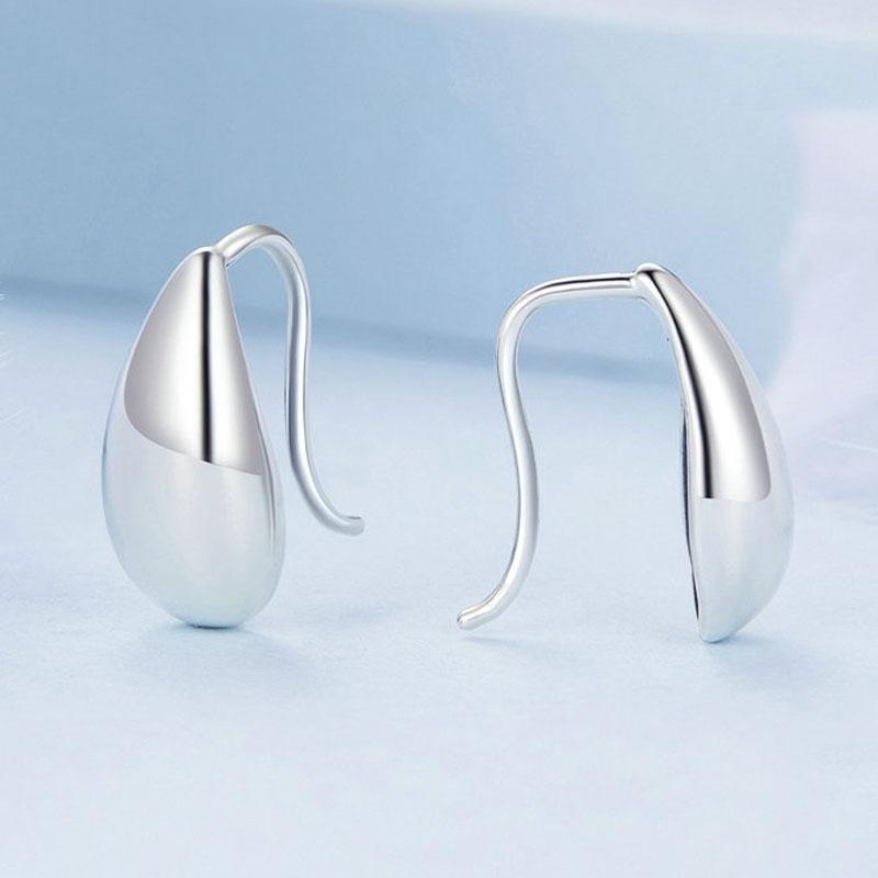 925 Sterling Silver Water Drop Earrings Glare Design