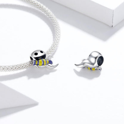 925 Sterling Silver Ghost Bead Bracelet & Necklace Set