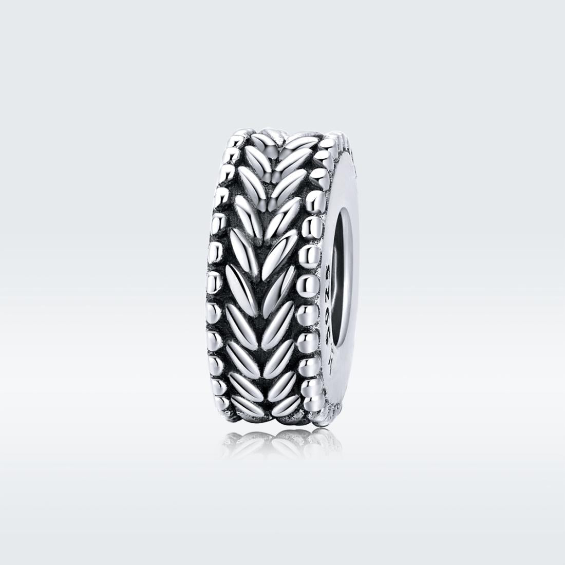 925 Sterling Silver Retro Wheat Ears Beaded Bracelet For Girls