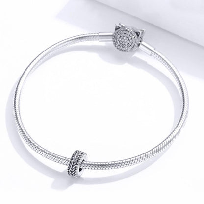 925 Sterling Silver Retro Wheat Ears Beaded Bracelet For Girls